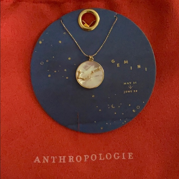 Anthropologie Gemini Horoscope Necklace 